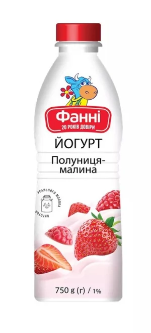 Йогурт фанні 1% 0.750 л