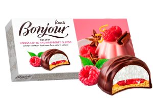 Десерт Бонжур Konti смак Пана-коти та малини 232 г