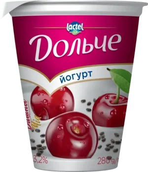 ЙОГУРТ ВИШНЯ-ЧІА 3.2% дольче 280 г