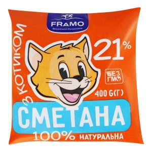 61348.jpg Сметана 21%. ТМ Framo пакет 400г